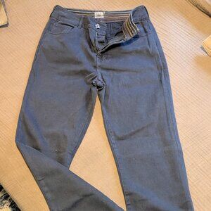 Faherty Women’s Jeans High Waist Straight Charcoal Gray Stretch Size 27x30